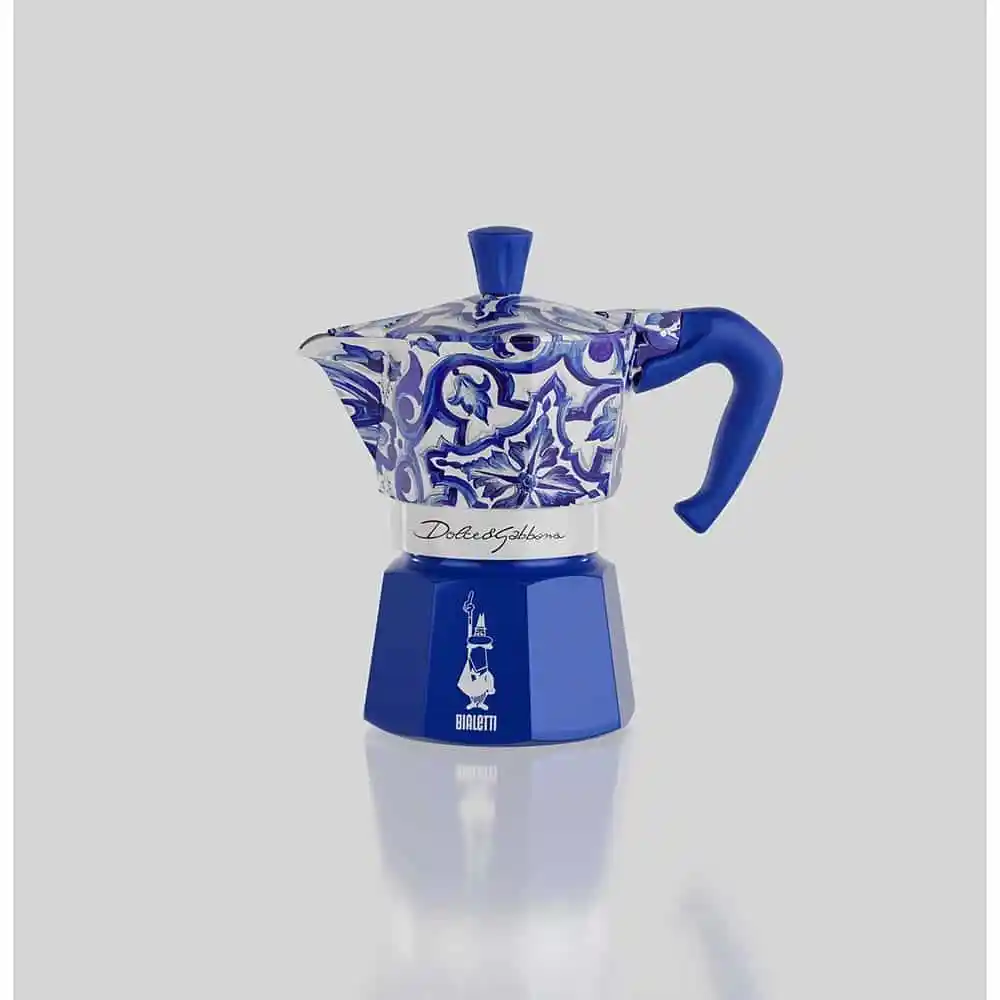 Bialetti Moka Dolce & Gabbana Stovetop Espresso Maker, Blu Mediterraneo