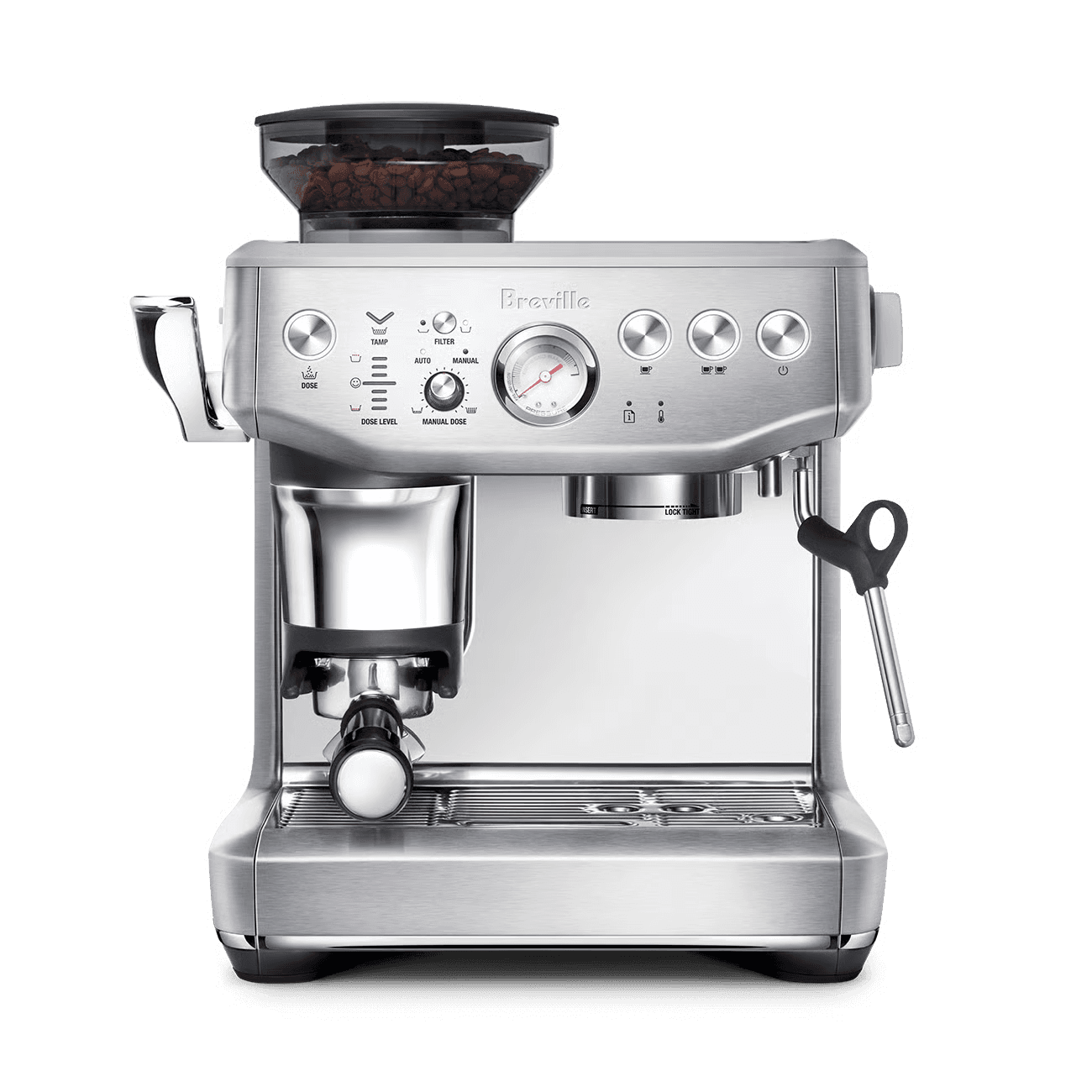 Breville - the Barista Express Impress Espresso Machine - Black Truffle