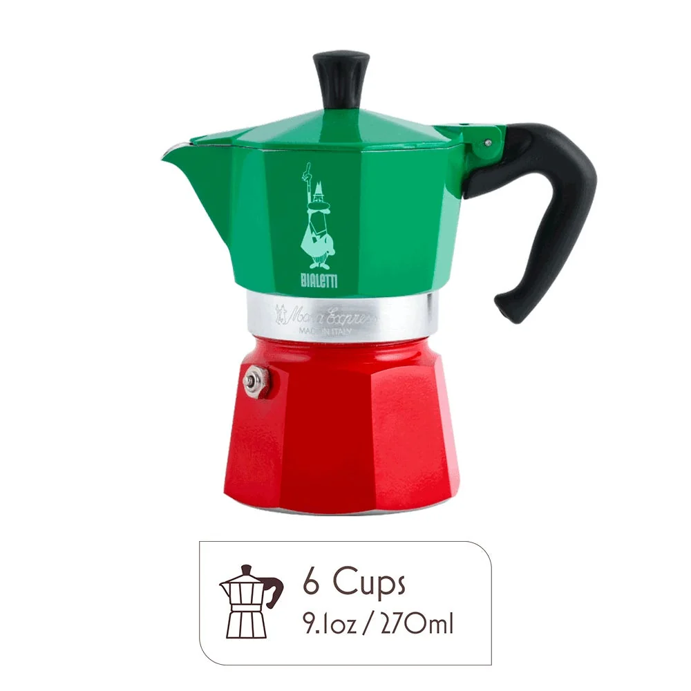 Bialetti Italian Stovetop Espresso Maker 6 Cup - Moka Italia