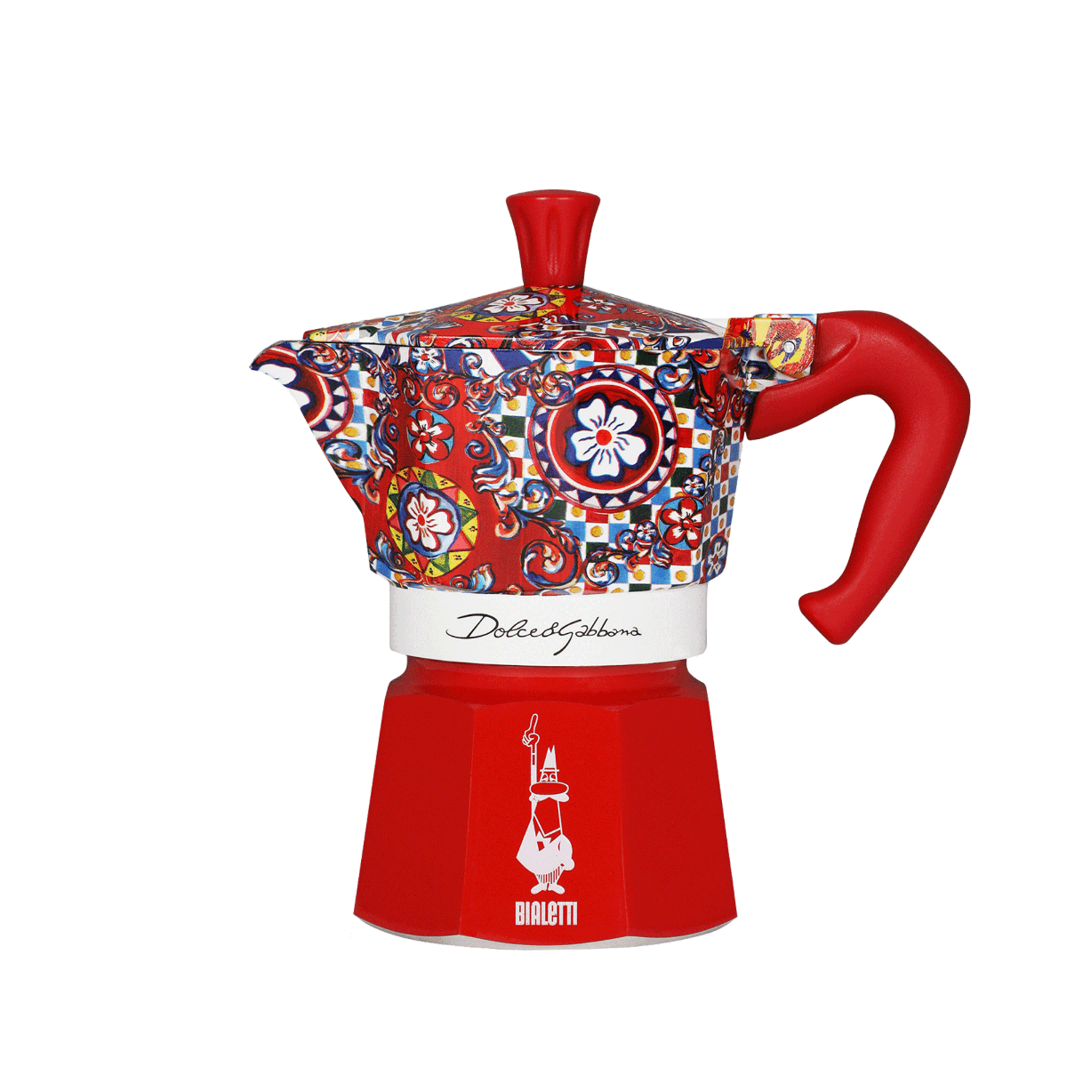 Bialetti Dolce & Gabbana Red Moka Express 3 Cup (130 ml) Stovetop Coffee Maker