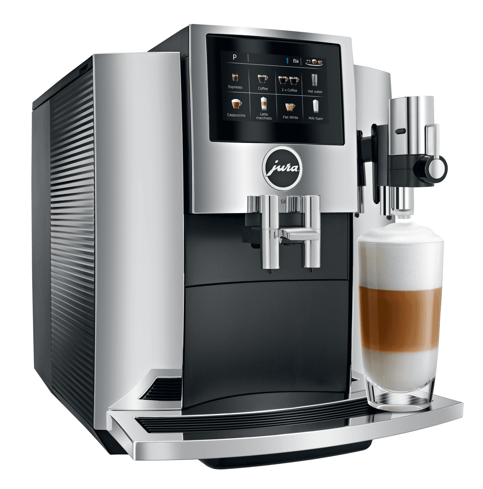 New Jura S8 Super Automatic Coffee Machine - Dark Inox