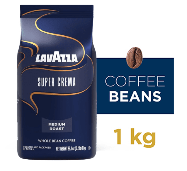 Lavazza Super Crema Whole Bean Espresso Coffee 1kg