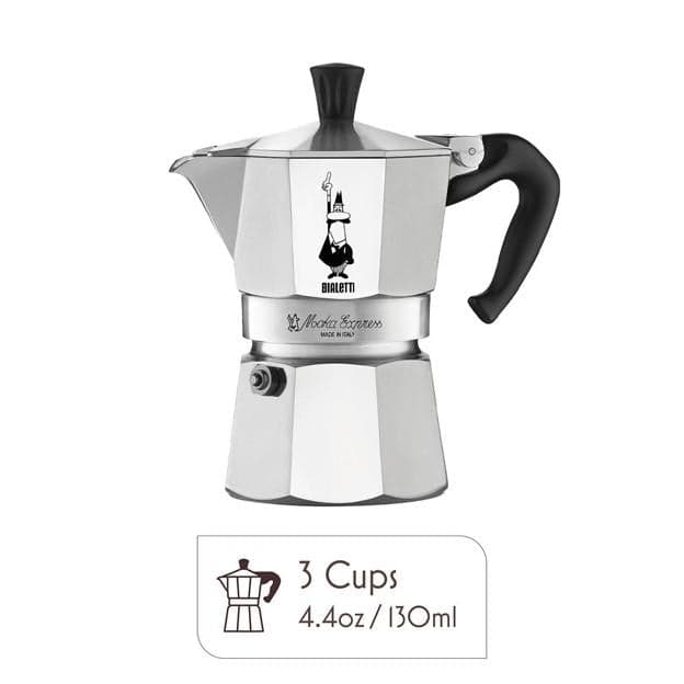 Bialetti Moka Express Stovetop Espresso Pot 3 Cup