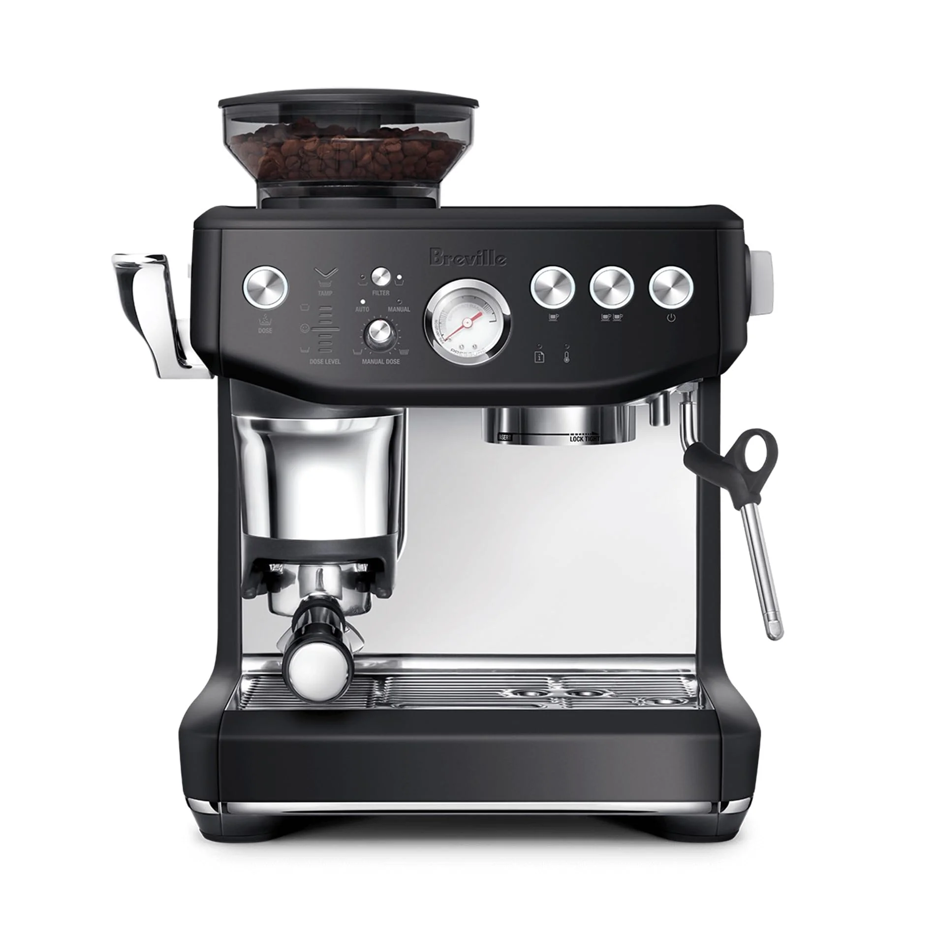Breville Barista Express Impress BES876BTR – Third Wave Home Espresso, Black Truffle