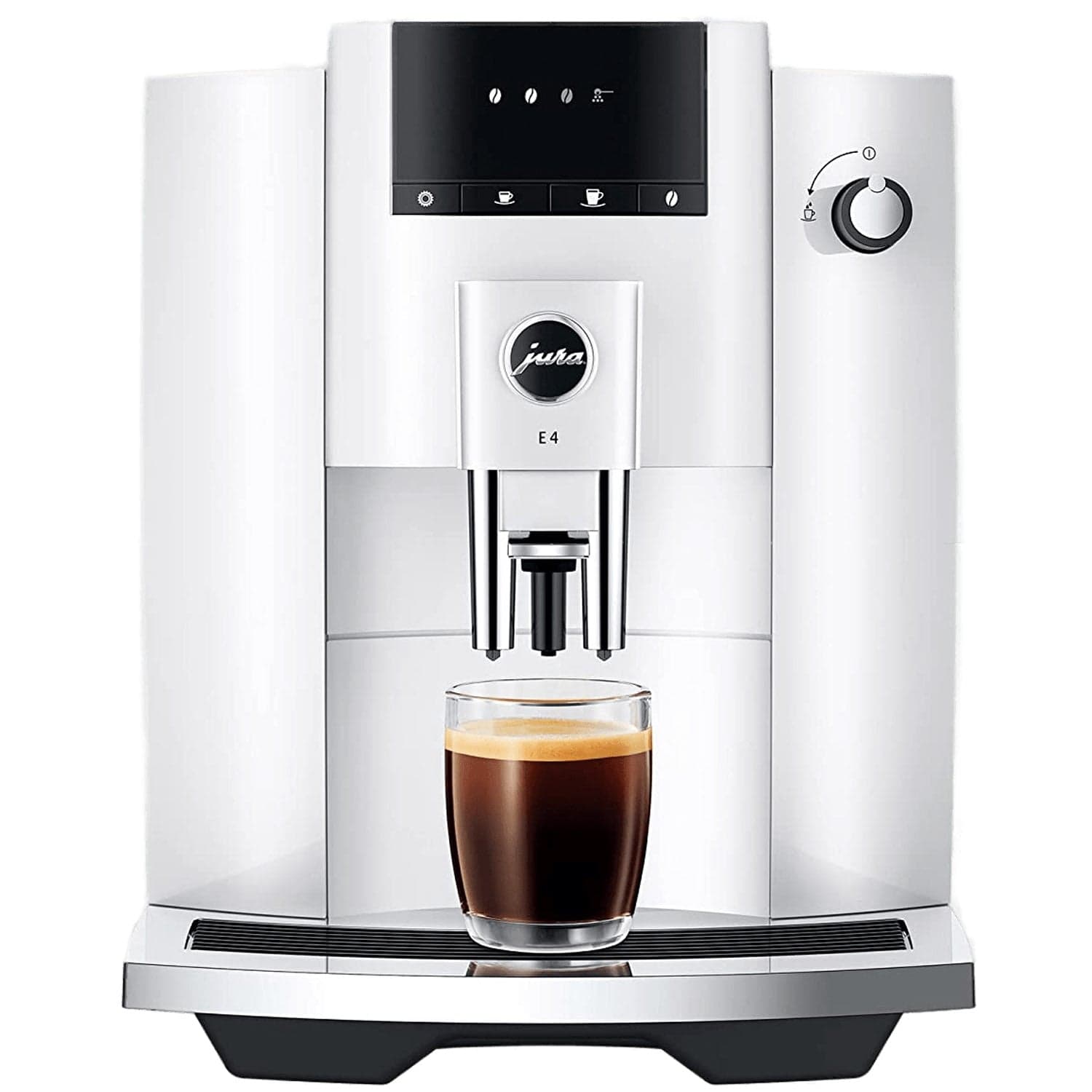 Jura E4 Automatic Coffee Machine, Piano White