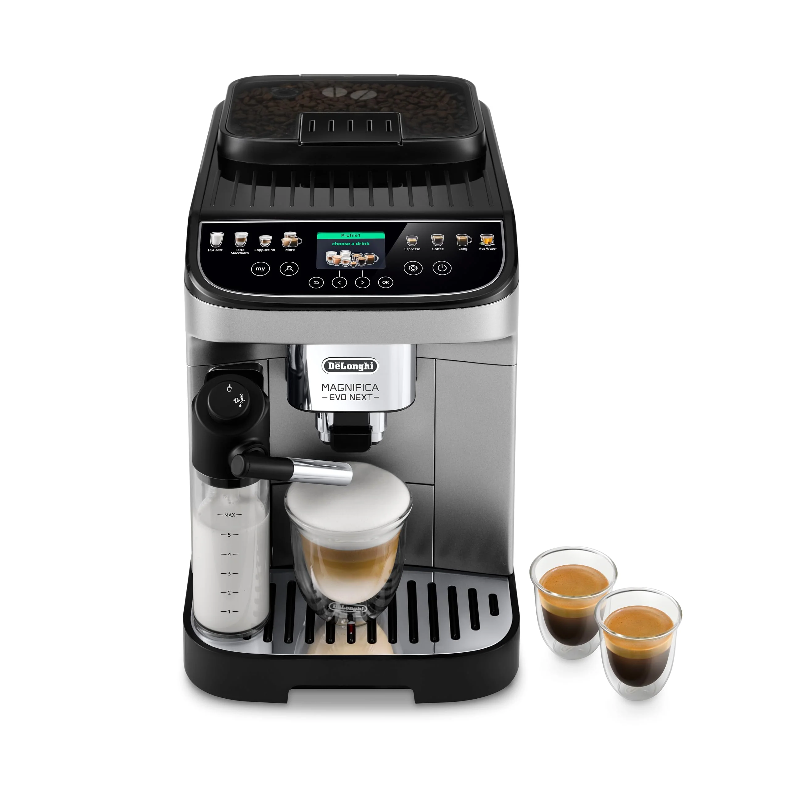 DeLonghi Magnifica Evo Next Fully Automatic Espresso Machine, Silver