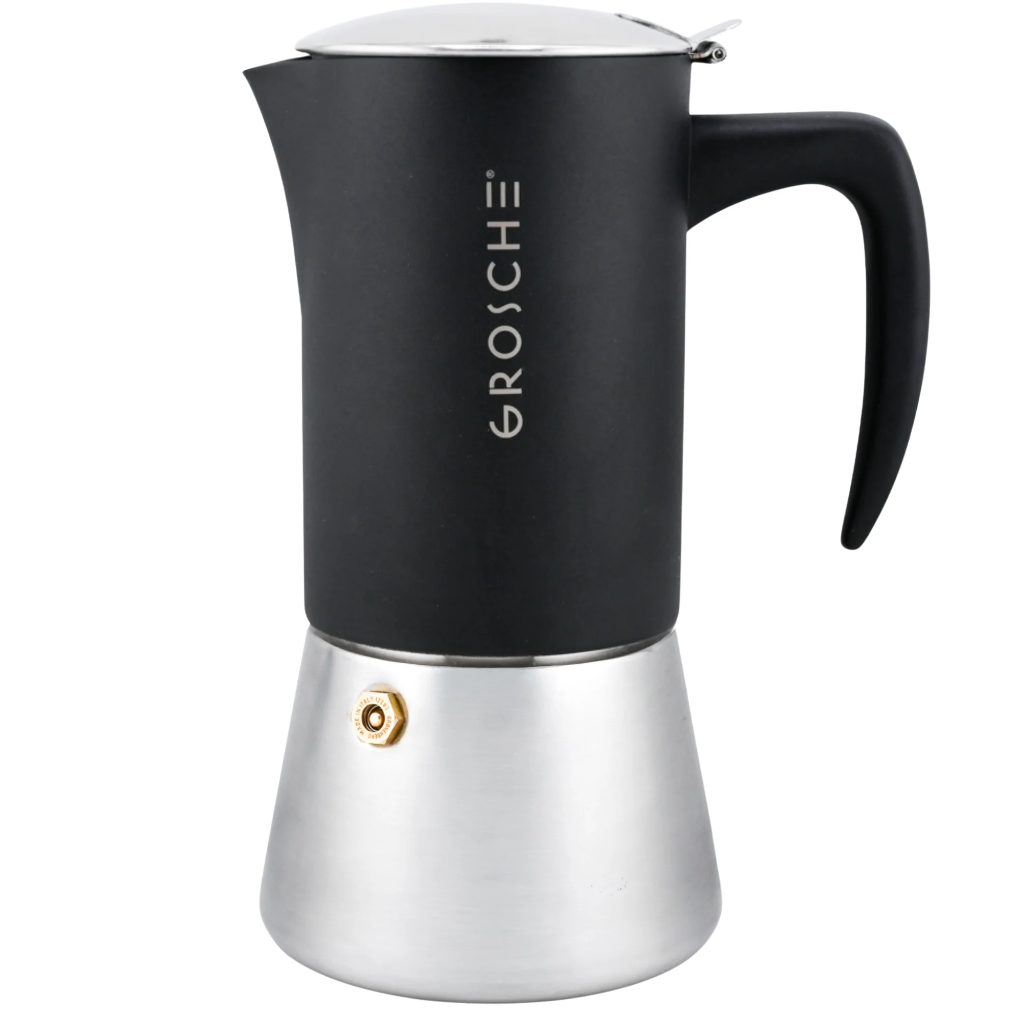 MILANO STEEL Stovetop Espresso Maker, Moka Pot - 10 Cup