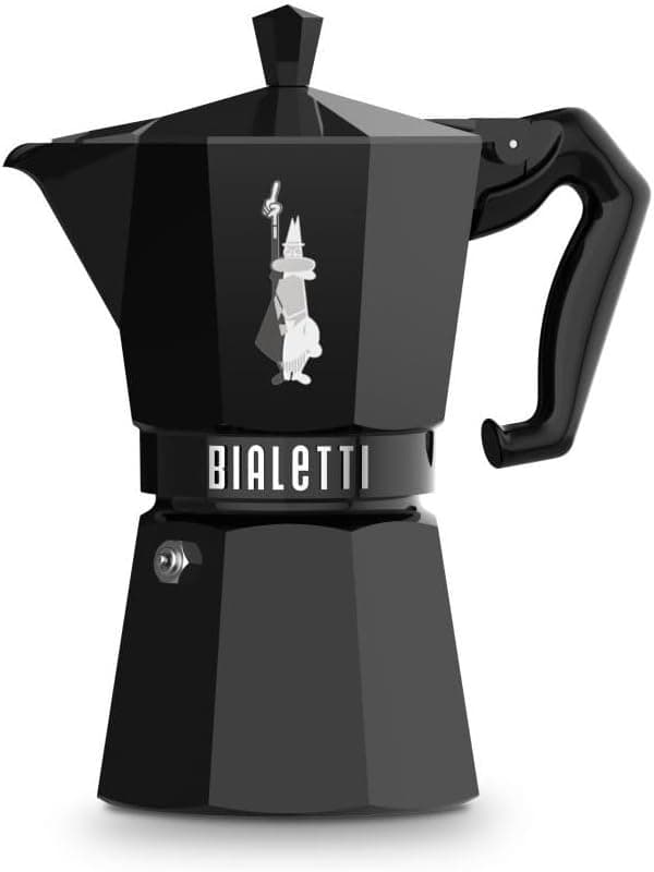 Bialetti Moka Exclusive Black – 6 Cup (270 ml) Stovetop Coffee Maker