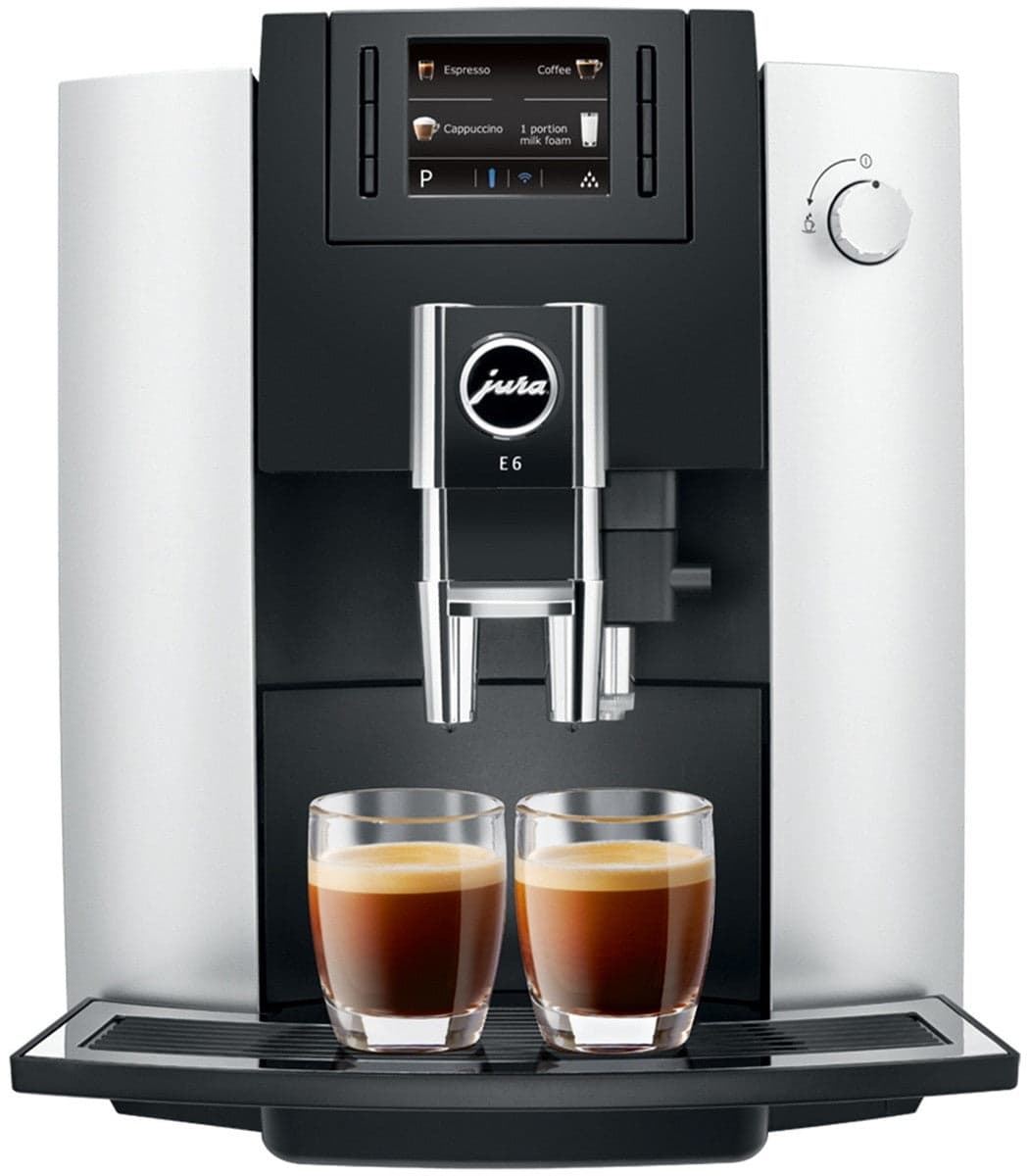 Jura E6 Super Automatic Coffee Machine - Platinum