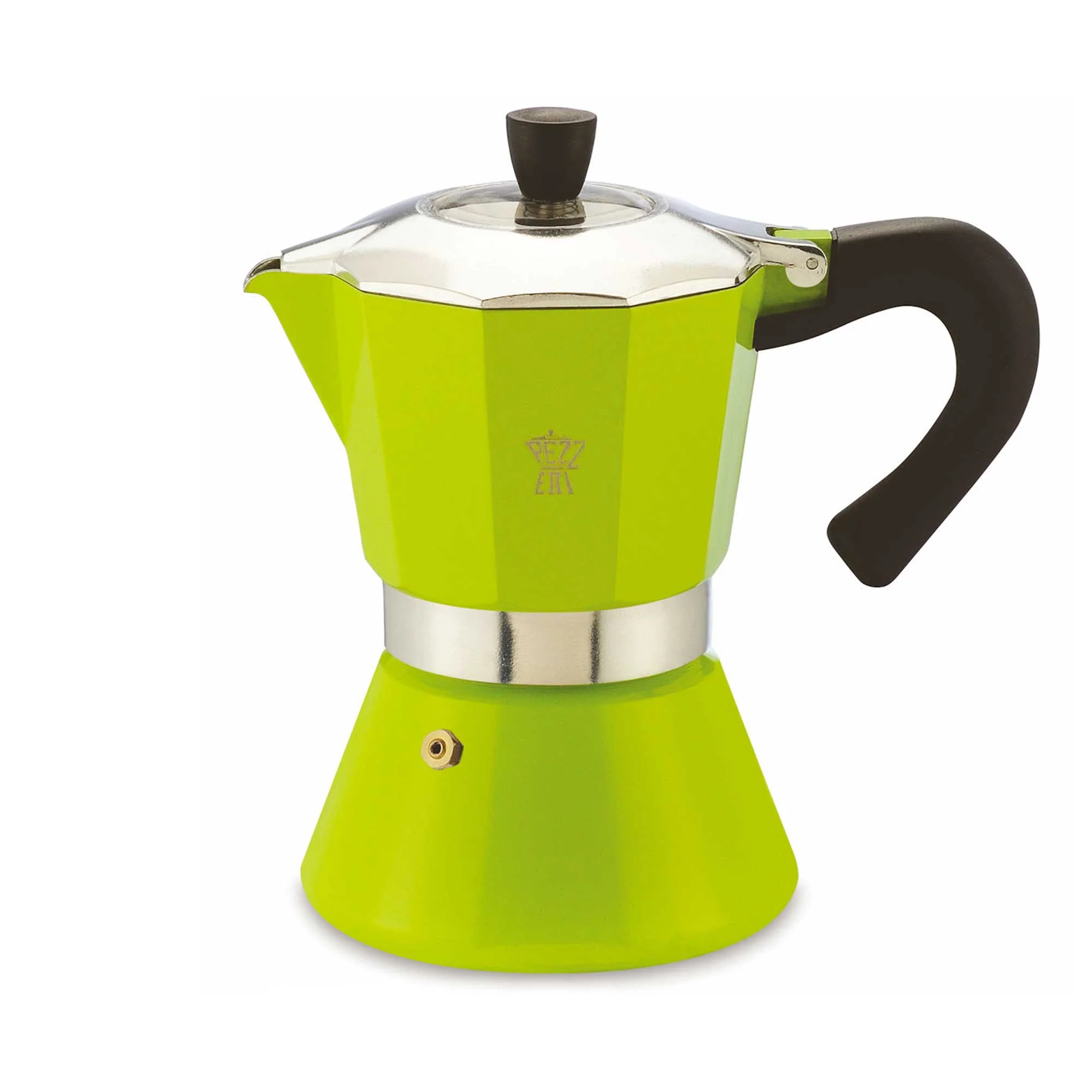 Pezzetti Bellexpress Aluminium Stove Top Moka Pot - 6 Cup - Green